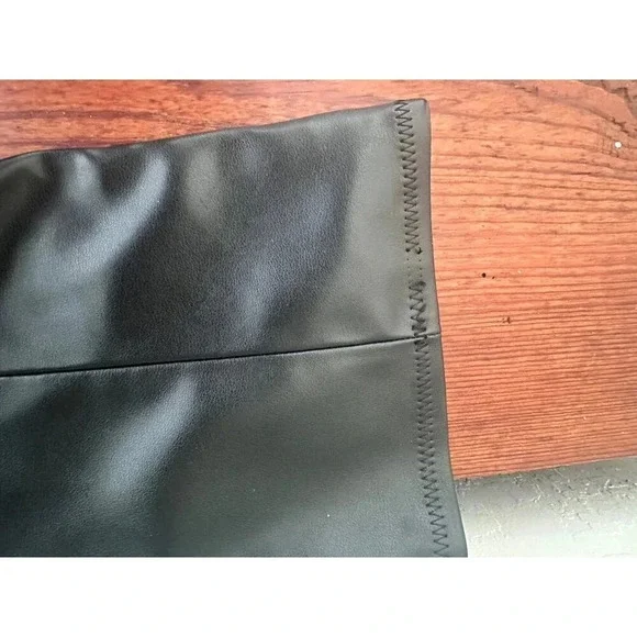 Steve Madden Lizah Black Womens Block Heel Knee-High Boots Size 8.5 PU Leather - Picture 5 of 8